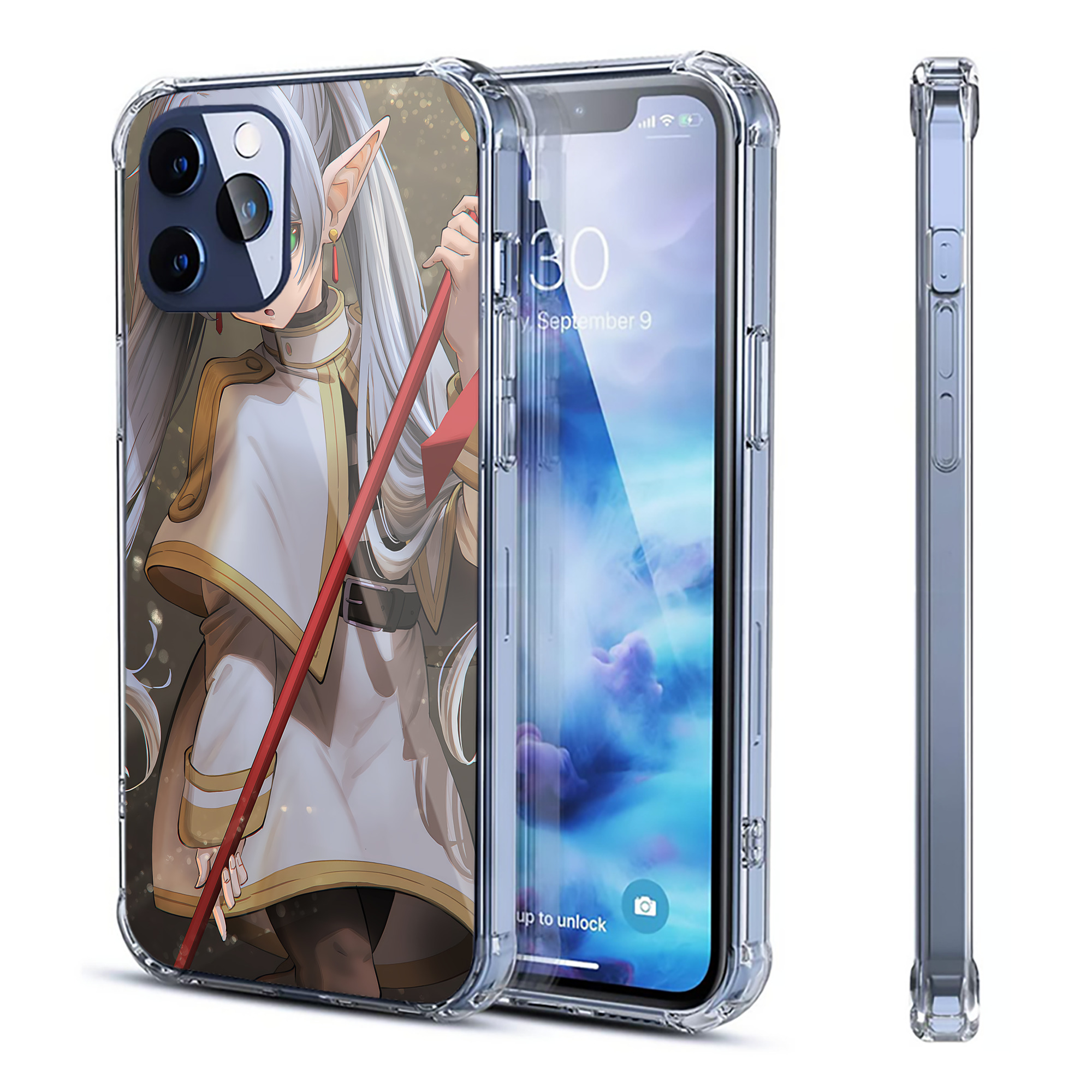 （画像用） 葬送のフリーレン Frieren 【iPhone 12シリーズ対応】透明スマホケース（クリアソフトケース）